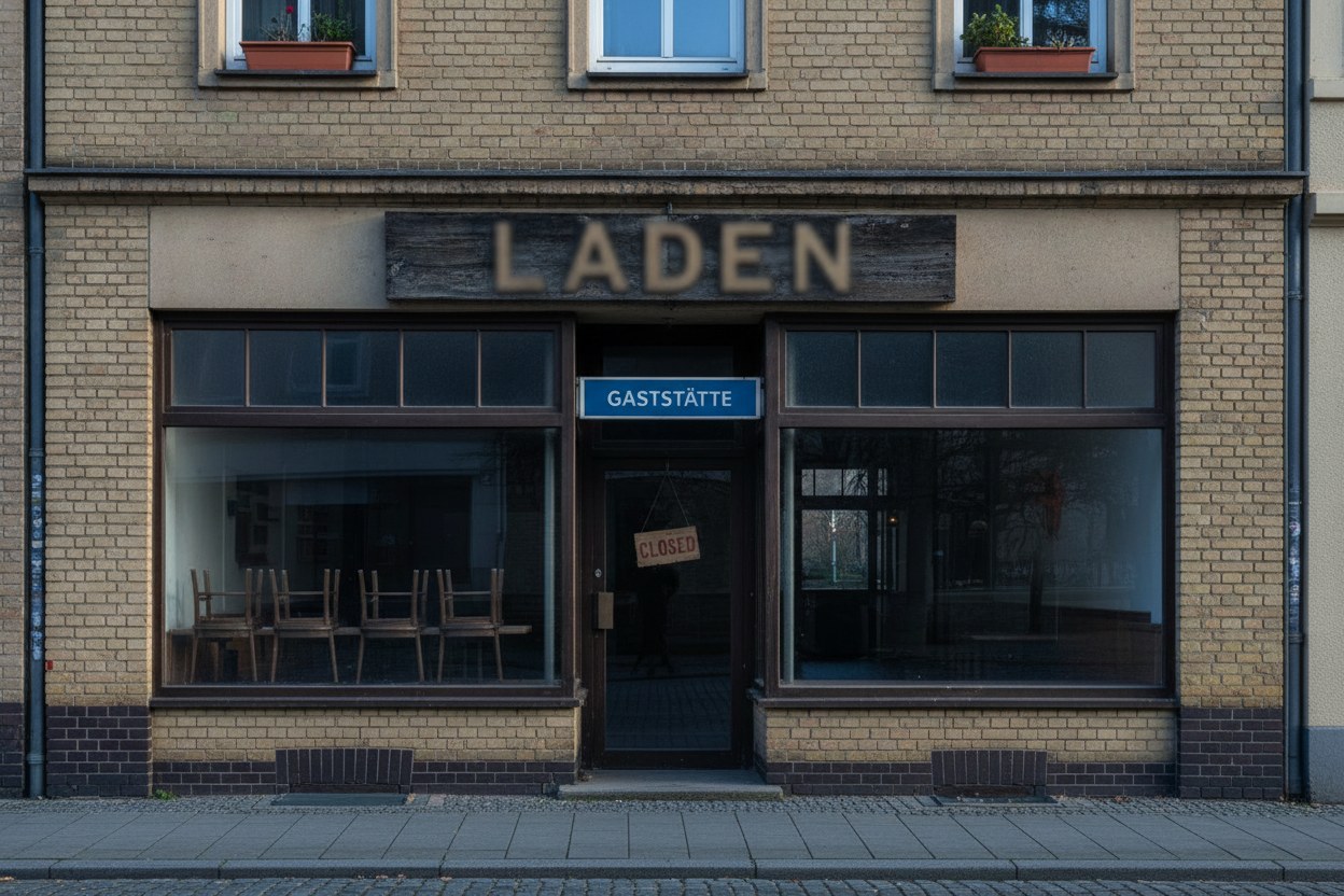 KI-generiertes Symbolbild zum WEG-News-Artikel: OLG München: Zweckbestimmung "Laden" deckt keine Gaststätte – Öffnungsklausel entscheidet